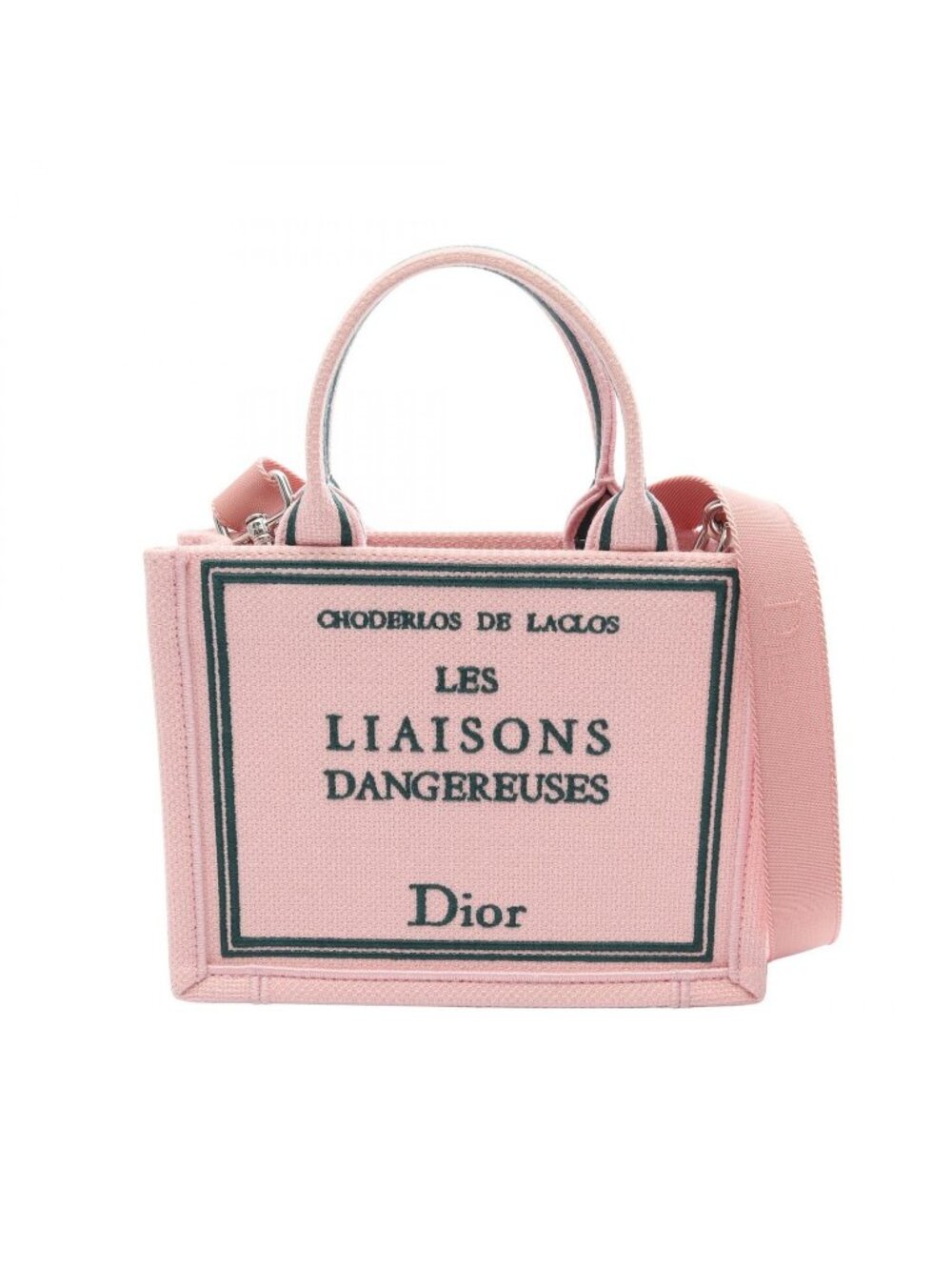 Dior Tote Bag Book Small 2-Way Pink Canvas